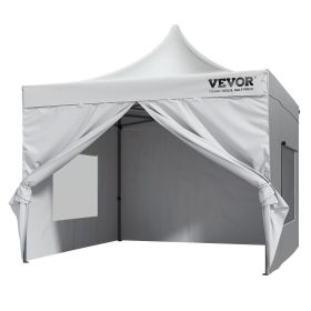 10x10 FT Pop up Canopy with Removable Sidewalls, Instant Canopies Portable Gazebo & Wheeled Bag, UV Resistant Waterproof