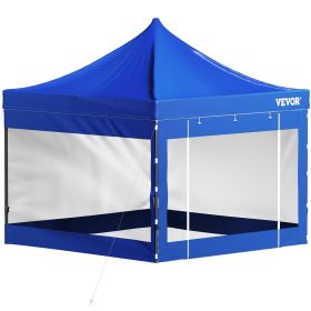 Pop Up Canopy Tent, 10 x 10 FT, Outdoor Patio Gazebo Tent with Removable Sidewalls and Wheeled Bag (Color: Blue, size: 10 x 10 ft)